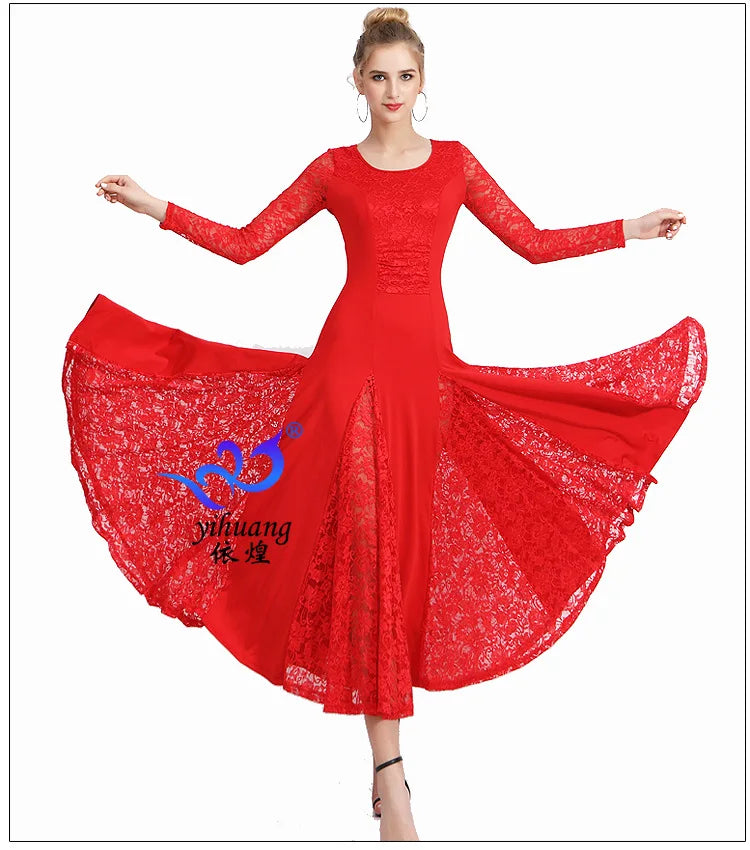 Modern Dance Dress, Ballroom Dance Dress, Ballroom Dance Dress, Grand Swing Dress, Waltz Dance Dress, Competition Performance Dr