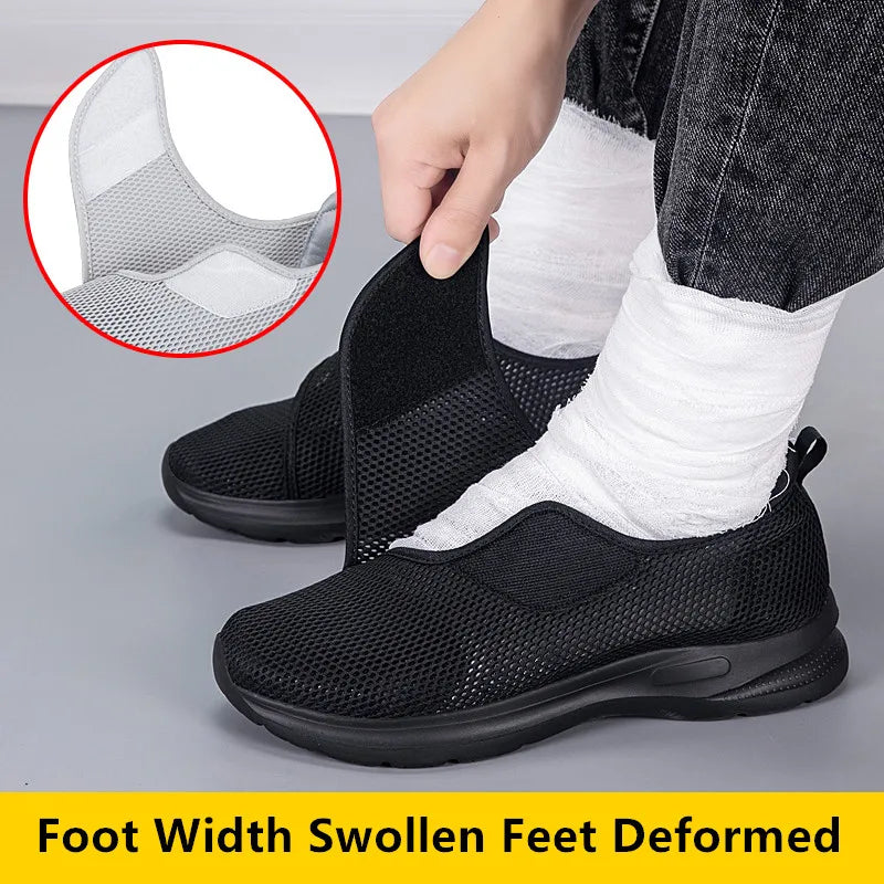 New Casual Shoes Orthopedics Wide Feet Swollen Shoes Thumb Eversion Adjusting Soft Comfortable Diabetic Shoes Men Walking Shoes