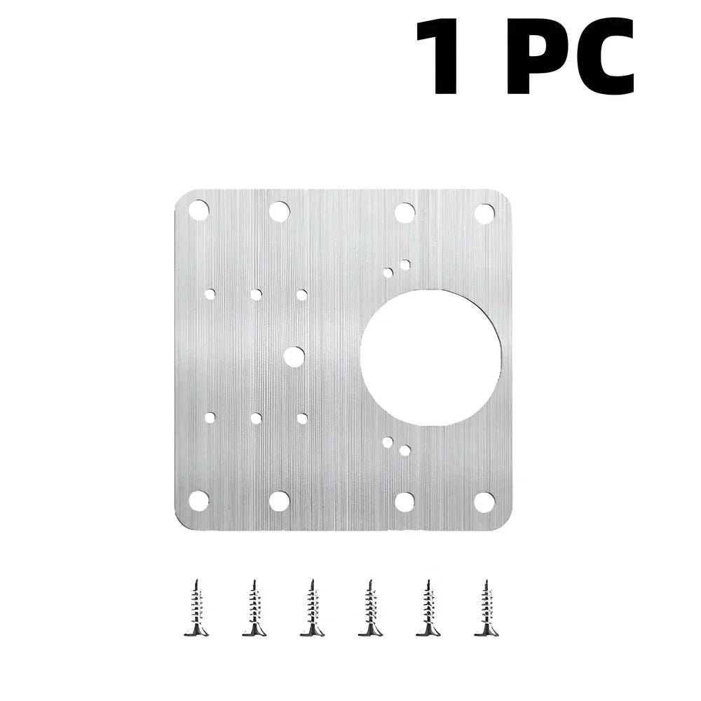 Cabinet Hinge Repair Plate Kit Kitchen Cupboard Door Hinge Mounting Plate with Holes Flat Fixing Brace Brackets House Hold Tools