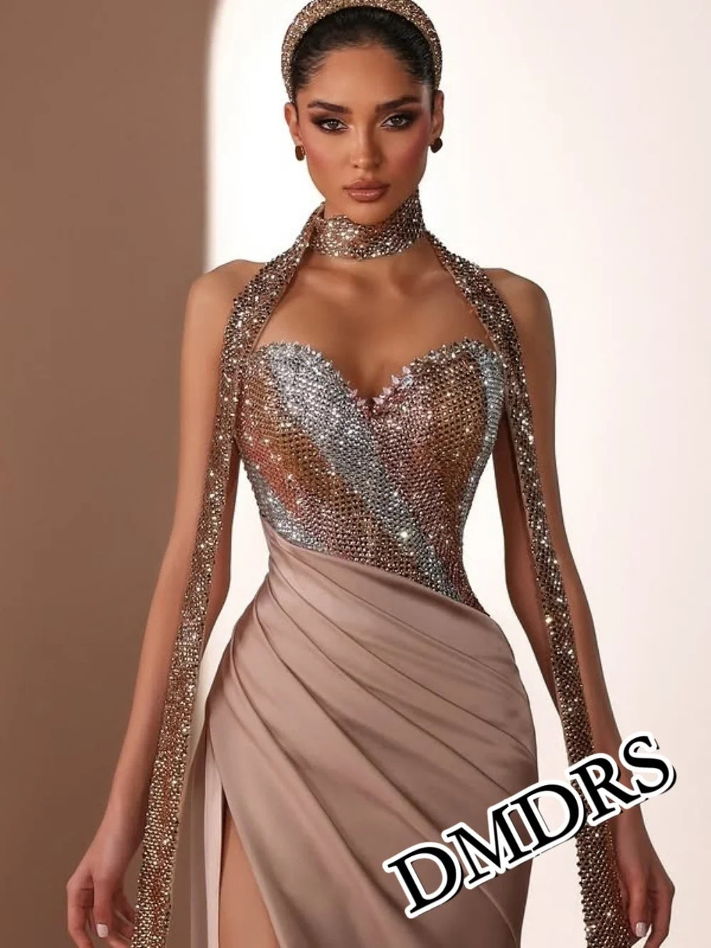 DMDRS Sexy Side-Slit Evening Dress 2026 Charming A-Line Party Gown Classic Sequined Floor-Length Party Dresses فساتين سه