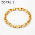 18K Gold Bracelet Men's Chain Bracelets Hip Hop Women's Wedding Party Fashion Jewelry Gifts