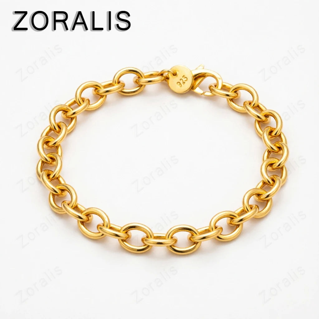 18K Gold Bracelet Men's Chain Bracelets Hip Hop Women's Wedding Party Fashion Jewelry Gifts