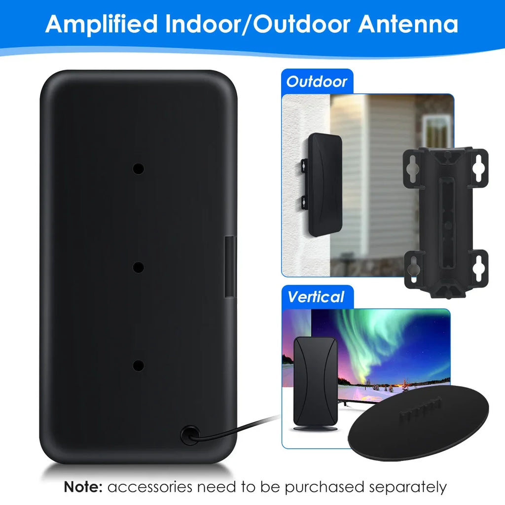 Indoor and outdoor television antennas; HDTV antennas; DVB-T2 high-definition digital television antennas.
