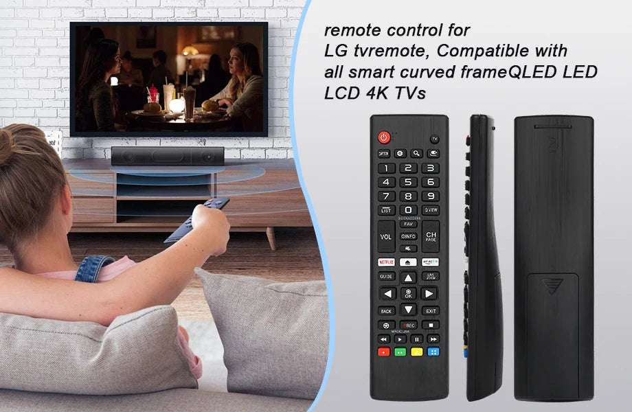 3Pcs Universal Remote Control Akb75675304 for Lg Smart Tv Models 32Lm5620Bpua 32Lm570Bpua 32Lm620Bpua 32Lm630B