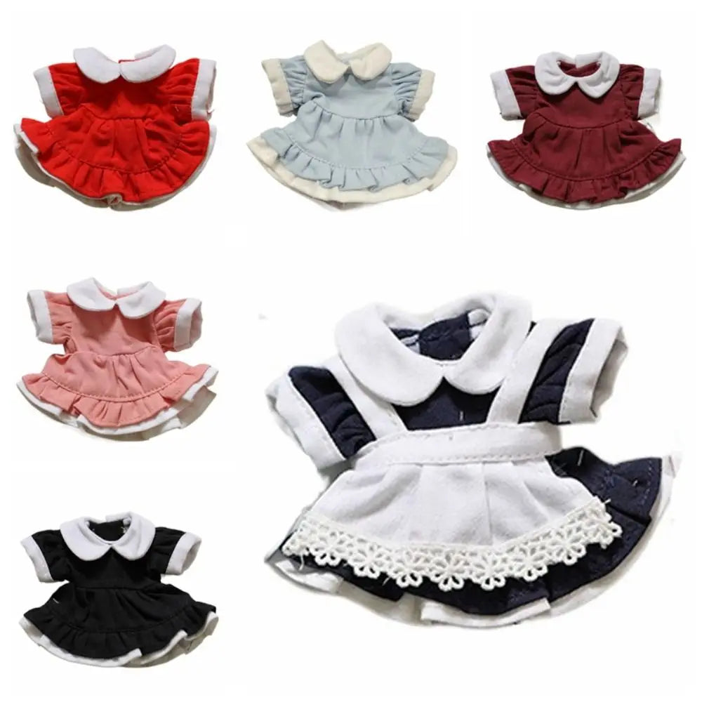 Dress Up Doll Doll Lolita Dress Maid Dress Princess Skirt Doll‘s Clothes Clothing 12cm Cotton Doll Clothes Doll Wear