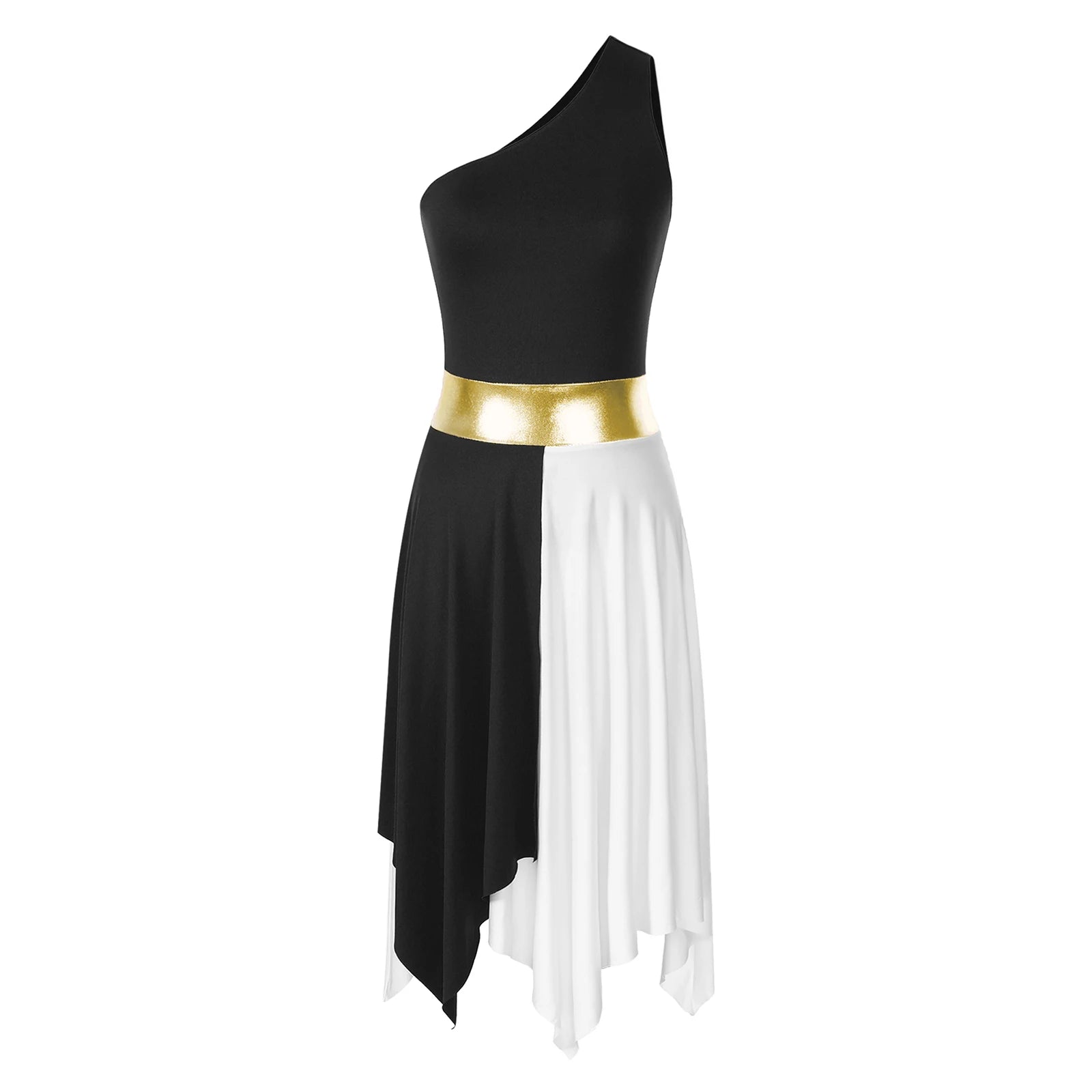 Women Ladies Lyrical Praise Dance Dress Performance Costume Modern Contemporary Celebration of Spirit Dancewear Split Long Dress