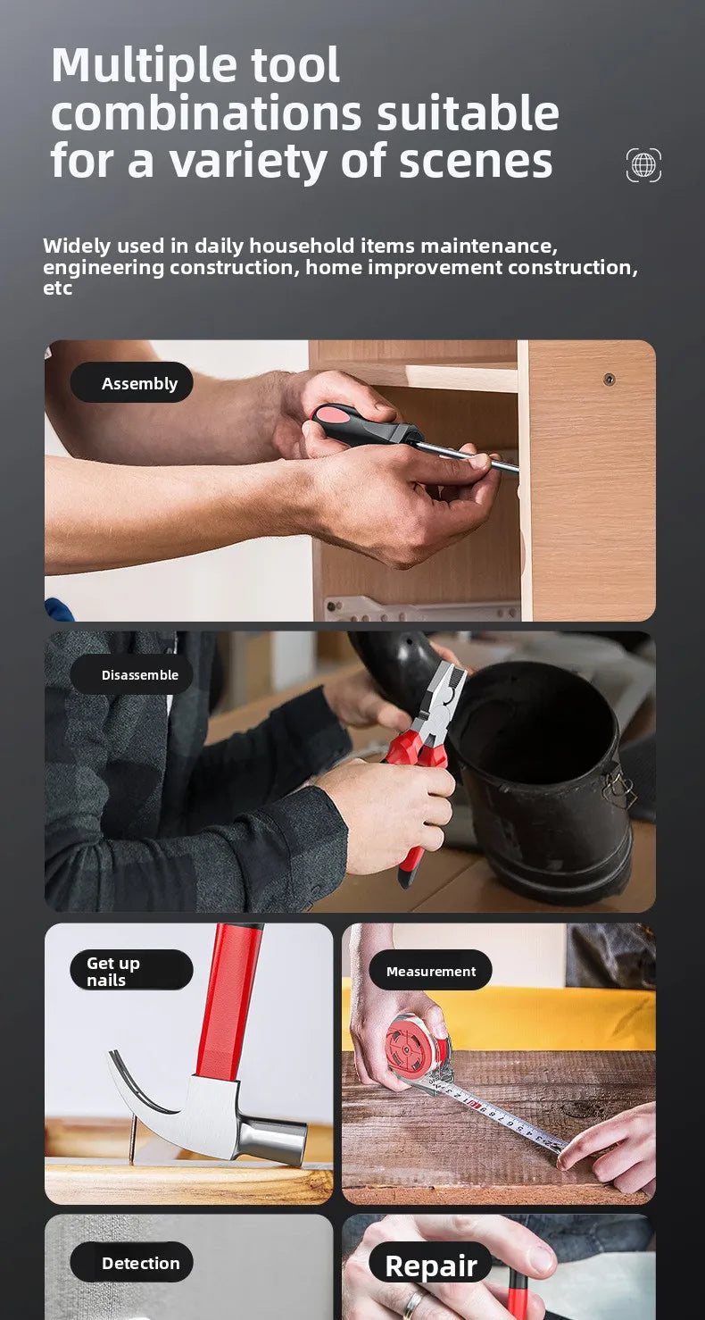 Household Toolbox Set of Home Maintenance Hardware Tools Full Manual Electrician Special Multifunctional Combination