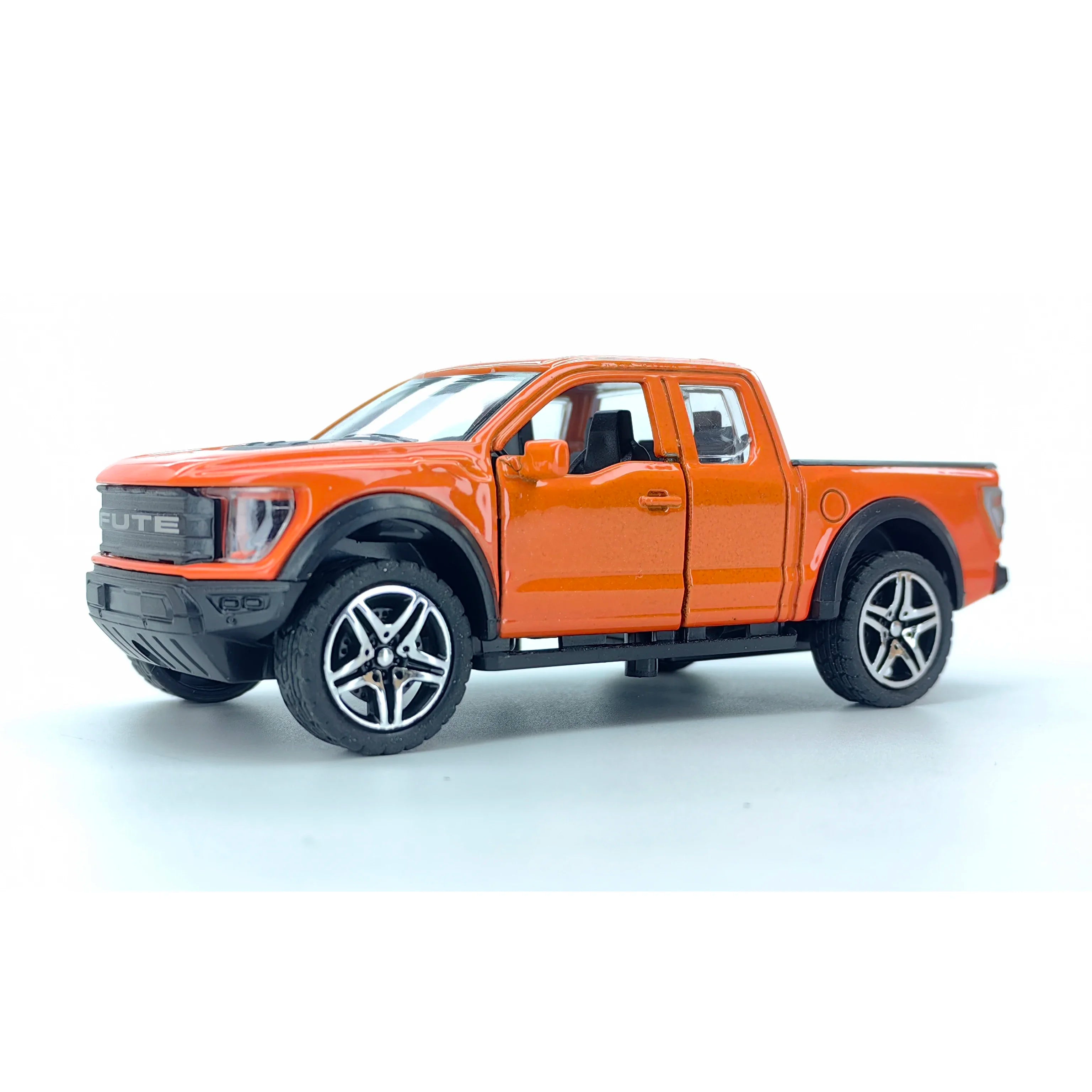 Boy’s treasured metal miniature racing car, realistic spring-powered off-road vehicle, baby-sized toy car.
