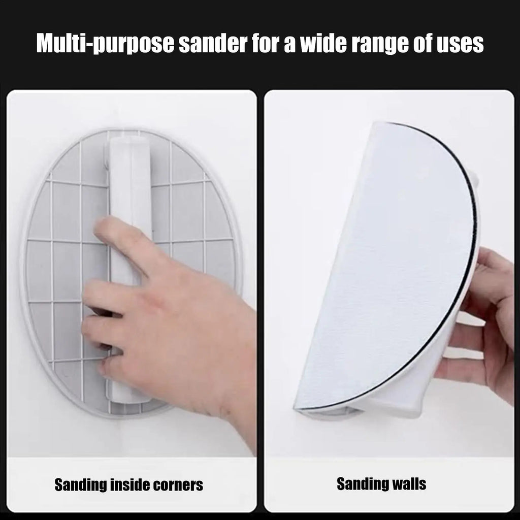 Semi-Round Angle Sander with Replaceable Sandpaper Multi-Purpose Sanding Tool for Drywall Surfaces Ergonomic Non-Slip Handle