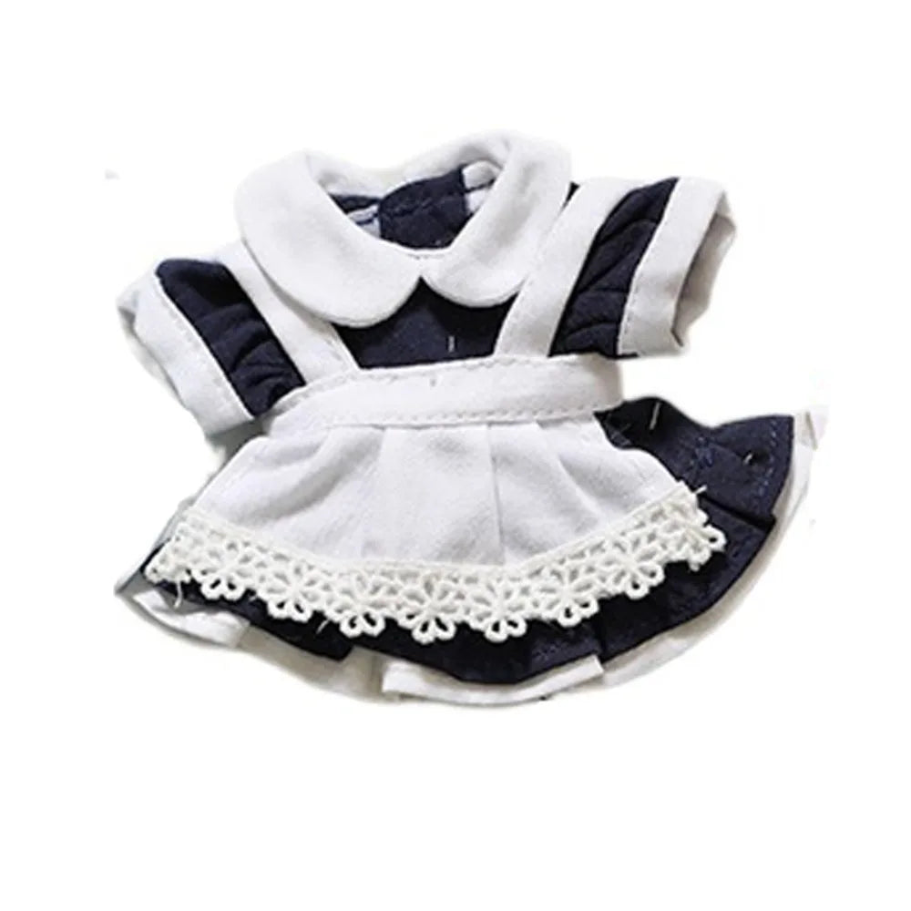 Dress Up Doll Doll Lolita Dress Maid Dress Princess Skirt Doll‘s Clothes Clothing 12cm Cotton Doll Clothes Doll Wear