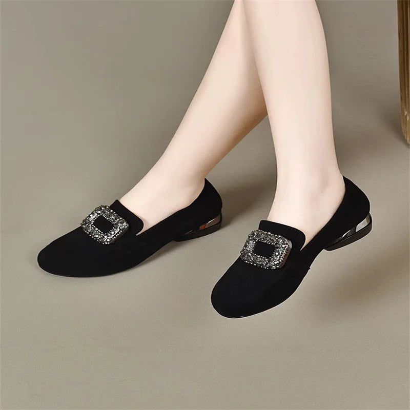 2026 Spring Bestselling Pointed-Toe Solid Color Comfortable French & Korean Style Slip-On Elegant Flats