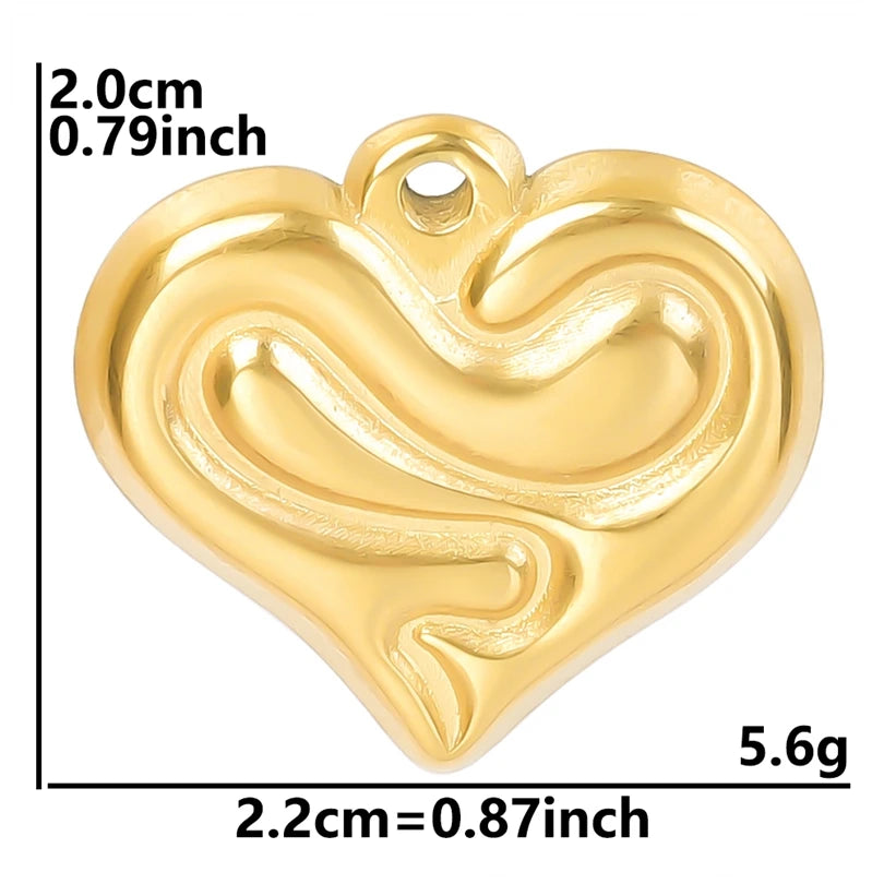 6Pcs/Lot Stainless Steel Gothic Catholic Sacred Heart Charms Jewelry Wholesale Thorns Lava Love Pendant Diy Necklaces Wholesale