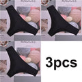 3PCS  Panties Women Ice Silk Underwear Low Waist V-Waist Briefs Cotton Crotch Breathable Quick-Drying Sports Underwear