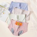 4Pcs Women's Menstrual Panties Physiological Pants Leak Proof Underwear Ladies Period Panty High Waist Cotton Briefs Lingerie