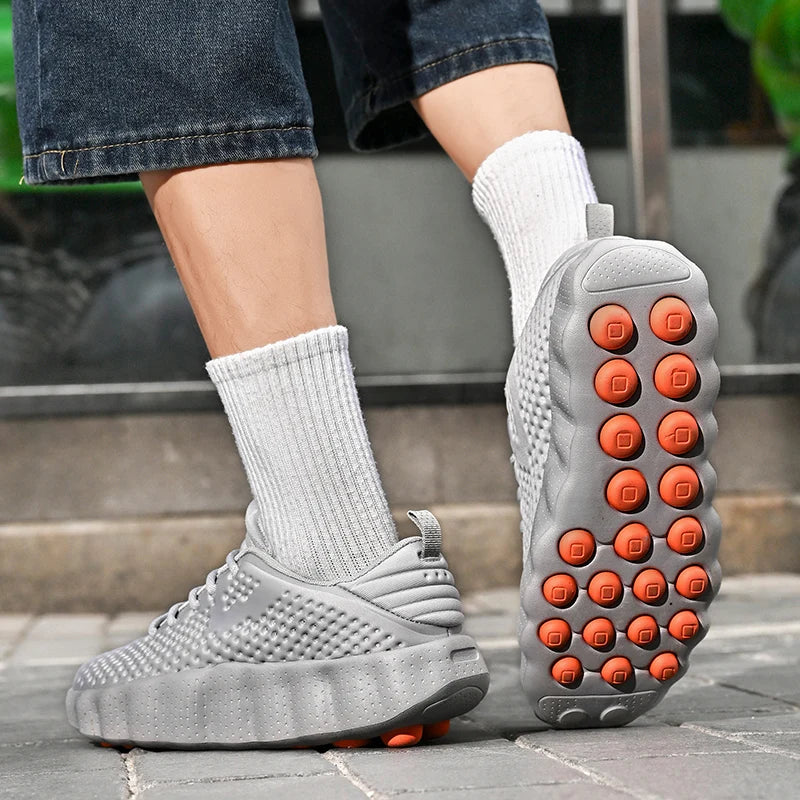 2026 New Hot Selling Fashionable Sports Shoes Comfortable Soft Sole Foot Massage Casual Shoes Rebound Cushioning Walking Shoes
