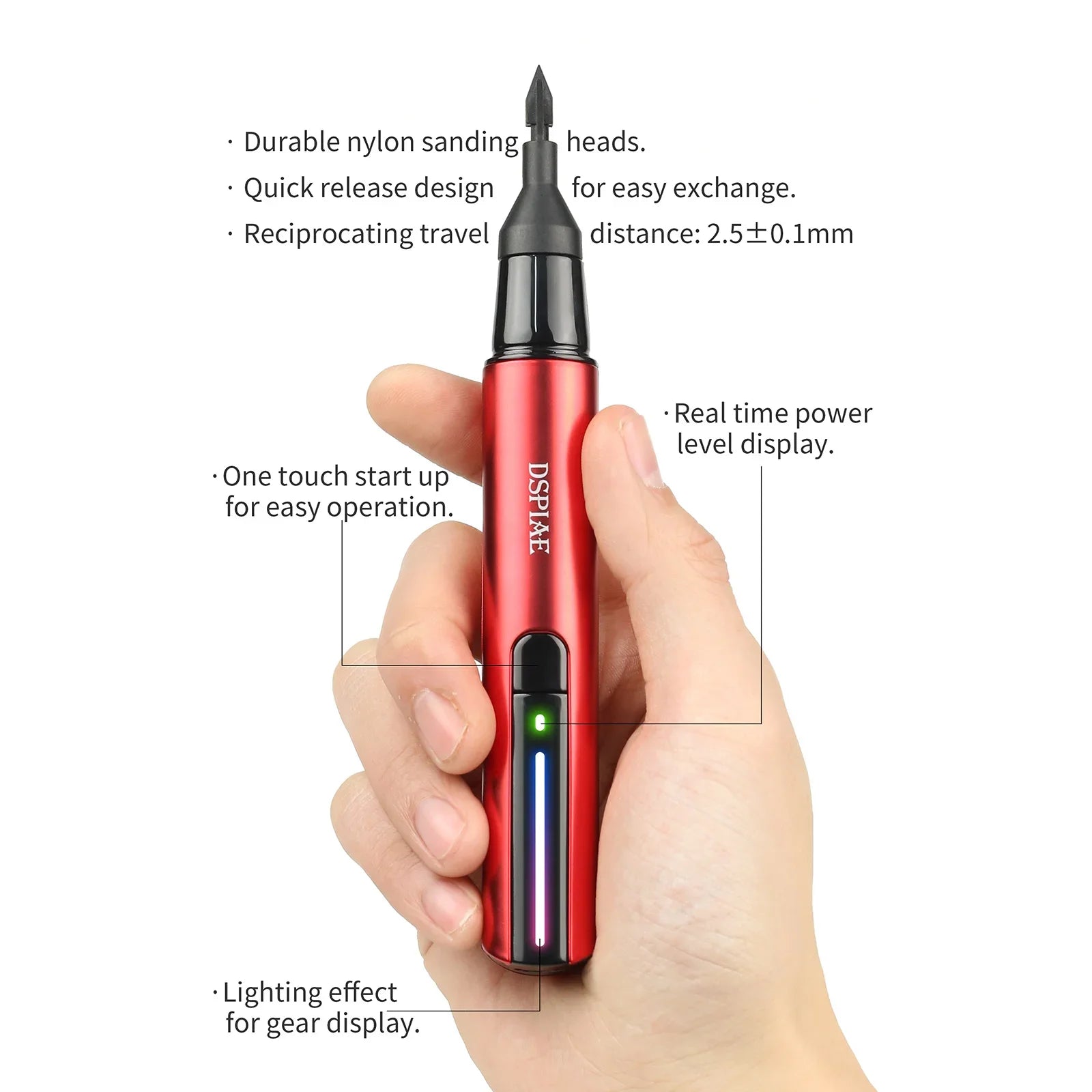 DSPIAE ES-P Sander Pen ES-A Reciprocating Sander Electric Grinding Pen for Military Model Craft Tools Hobby DIY