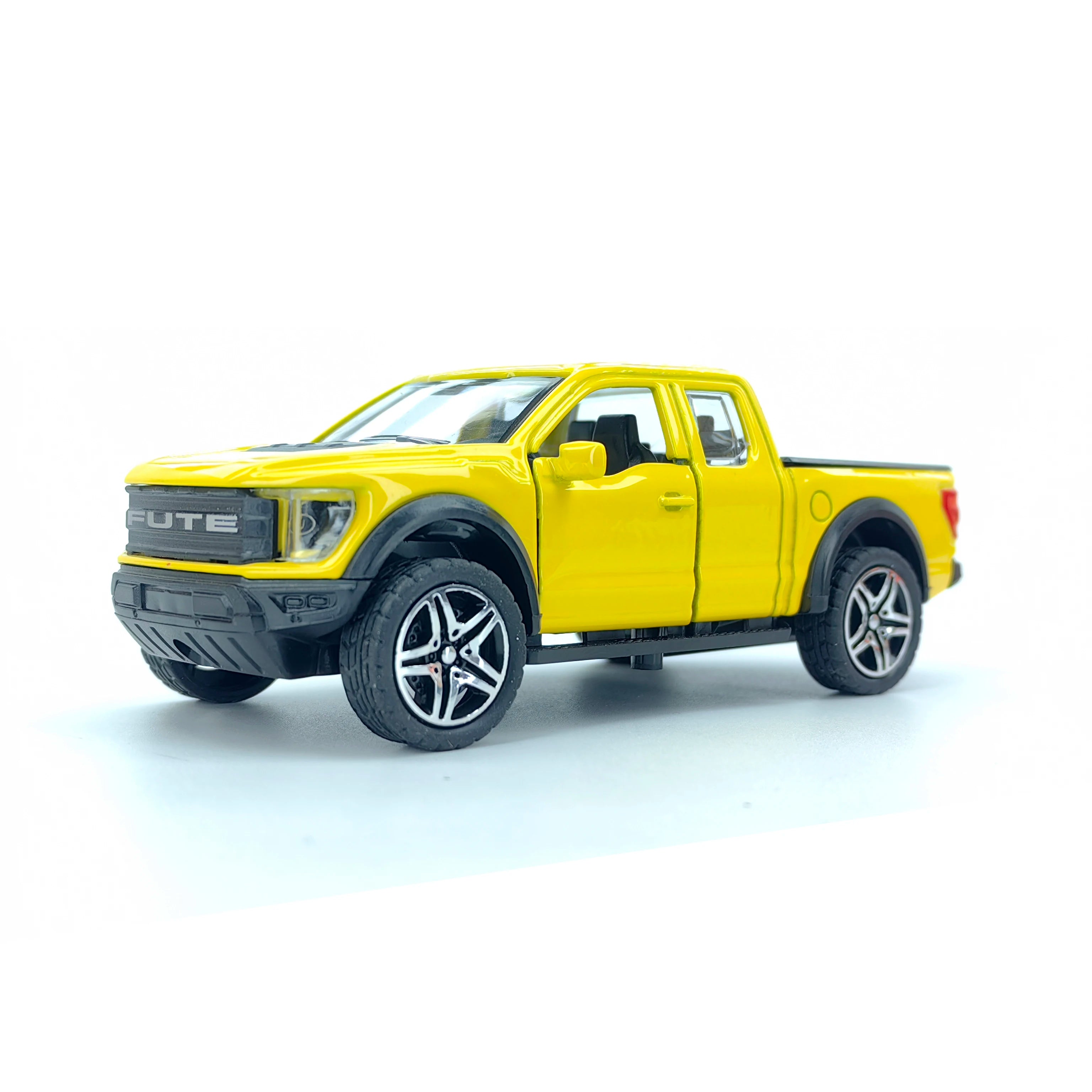 Boy’s treasured metal miniature racing car, realistic spring-powered off-road vehicle, baby-sized toy car.