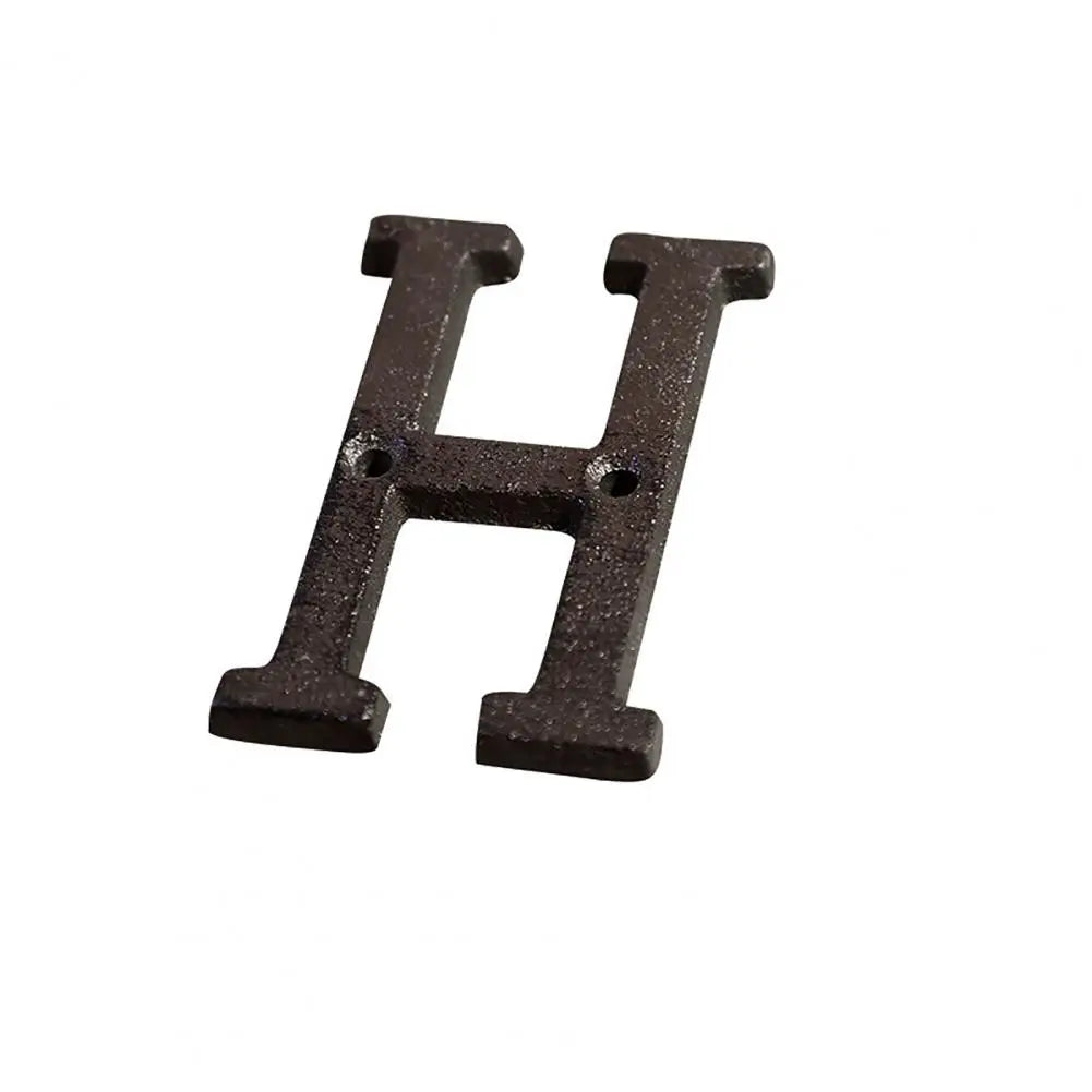 Retro Style Groceries Cast Iron Metal Creative DIY House Doorplate Letter Symbol