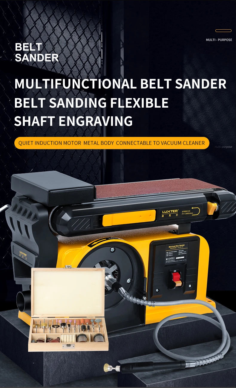 650W 100x914mm Belt Sadner 150mm Disc Sander Bench Belt Disc Sander Professional Plastic Sander