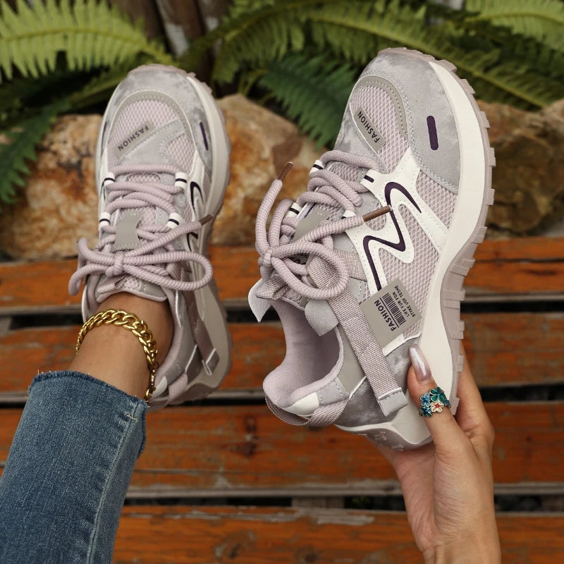 2026 New Comfortable and Stylish Women's Shoes: Elegant Round-Toe Solid Color Sporty Casual Shoes for Spring and Autumn