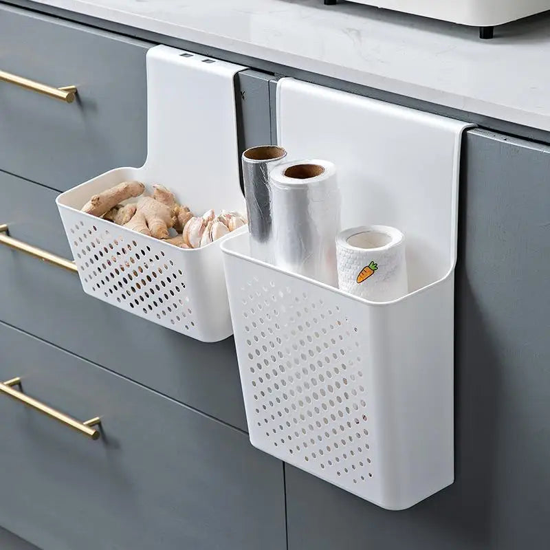 Kitchen Cabinet Door Interior Storage Shelf And Box, Hanging Hook Behind The Door, Kitchen Cabinet Door Basket Shelf Baskets