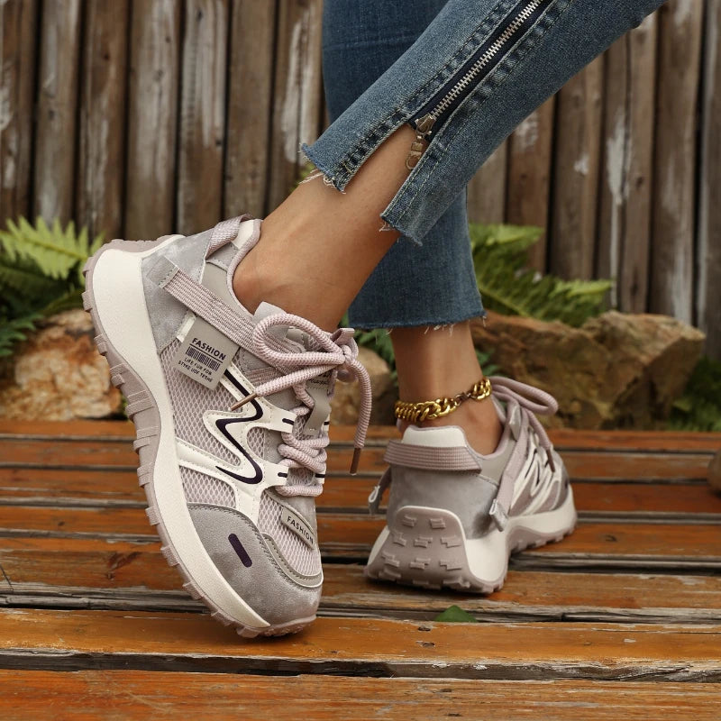 2026 New Comfortable and Stylish Women's Shoes: Elegant Round-Toe Solid Color Sporty Casual Shoes for Spring and Autumn