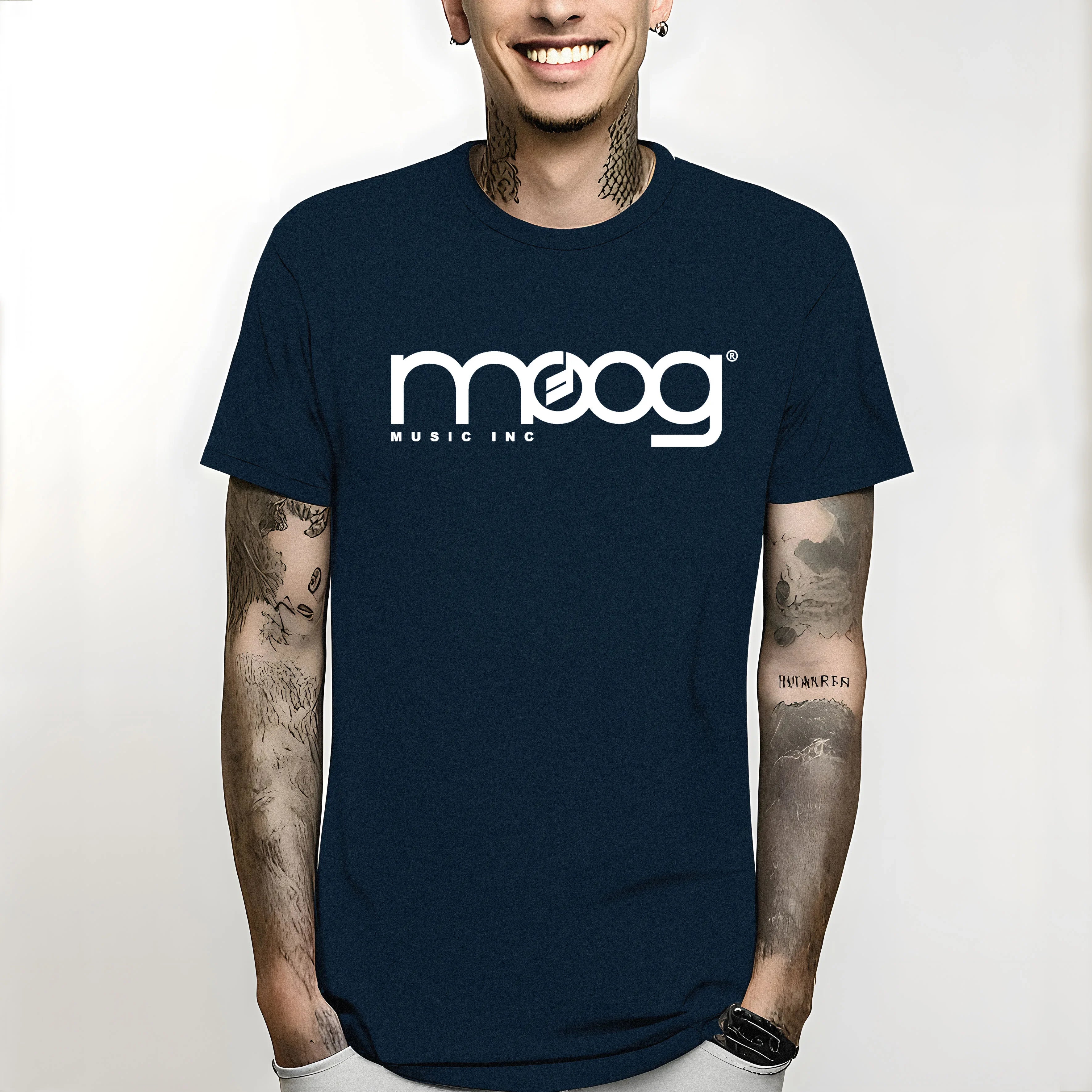 T Shirt Est Top TeesFashion Style Men Tee100% Cotton Classic Te 2024 New Moog Tshirt Synth Music Inc Minimoog Analog  Fashion