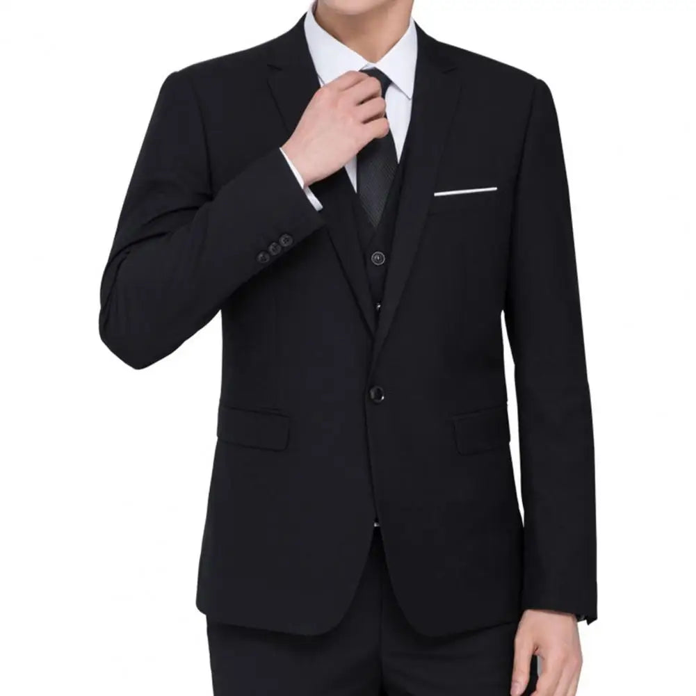 2026 Elegant Men Formal Blazer British Style Professional Work Groom Wedding Dress Best Man Blazer Jacket Blazer For Shirt Tie