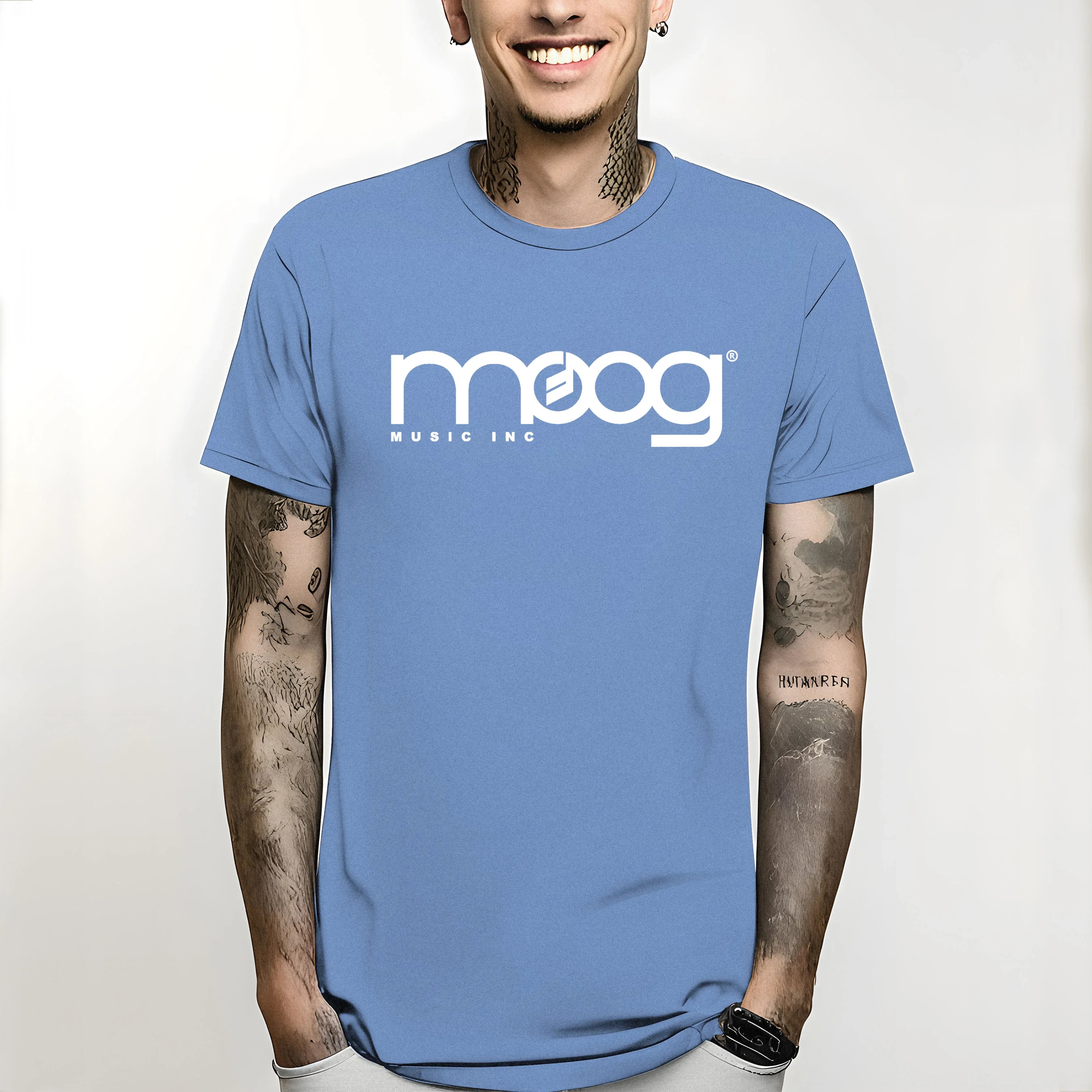 T Shirt Est Top TeesFashion Style Men Tee100% Cotton Classic Te 2024 New Moog Tshirt Synth Music Inc Minimoog Analog  Fashion