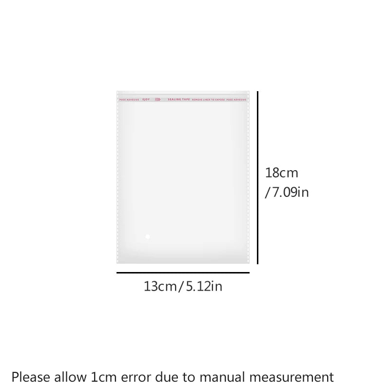 Transparent Storage Bag Groceries Accessories Storage Transparent Visible Plastic Self-adhesive Bag
