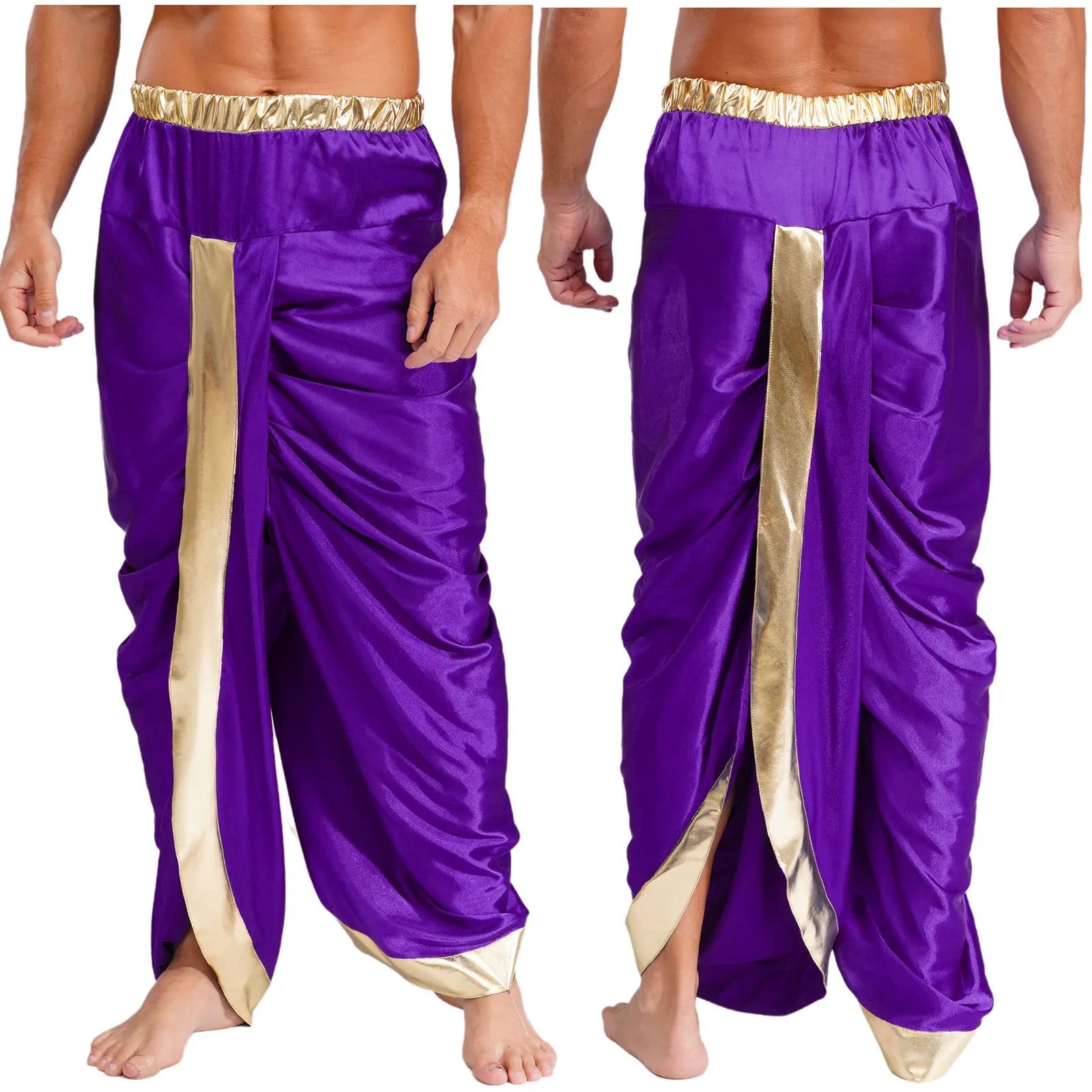 Ready to Wear Dhoti for Men Readymade Dhoti Pants with Dupatta Males Indian Traditional Trousers Festival Party Dress Up Costume