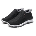Thickened Fleece Winter Men's Beijing Cloth Shoes Anti-slip Warm Cotton Boots Women's Step-by-step Shoes round Toe Thick Heel