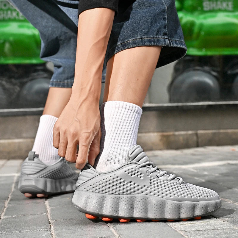 2026 New Hot Selling Fashionable Sports Shoes Comfortable Soft Sole Foot Massage Casual Shoes Rebound Cushioning Walking Shoes