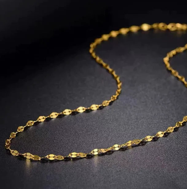 18k gold chains necklace karat gold necklaces for women shiny chains birthday gift