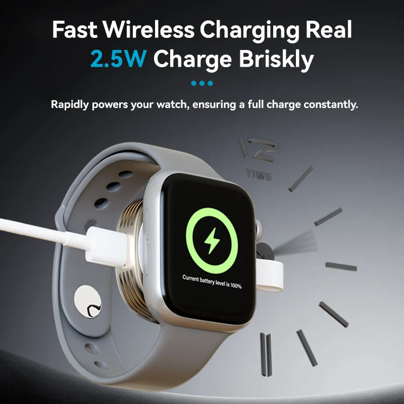 VYVYLABS Wireless Charging Portable Magnetic Watch Wireless Fast Charger Smartwatch Refresh Rate for iWatch Series 6 5 3 2 1