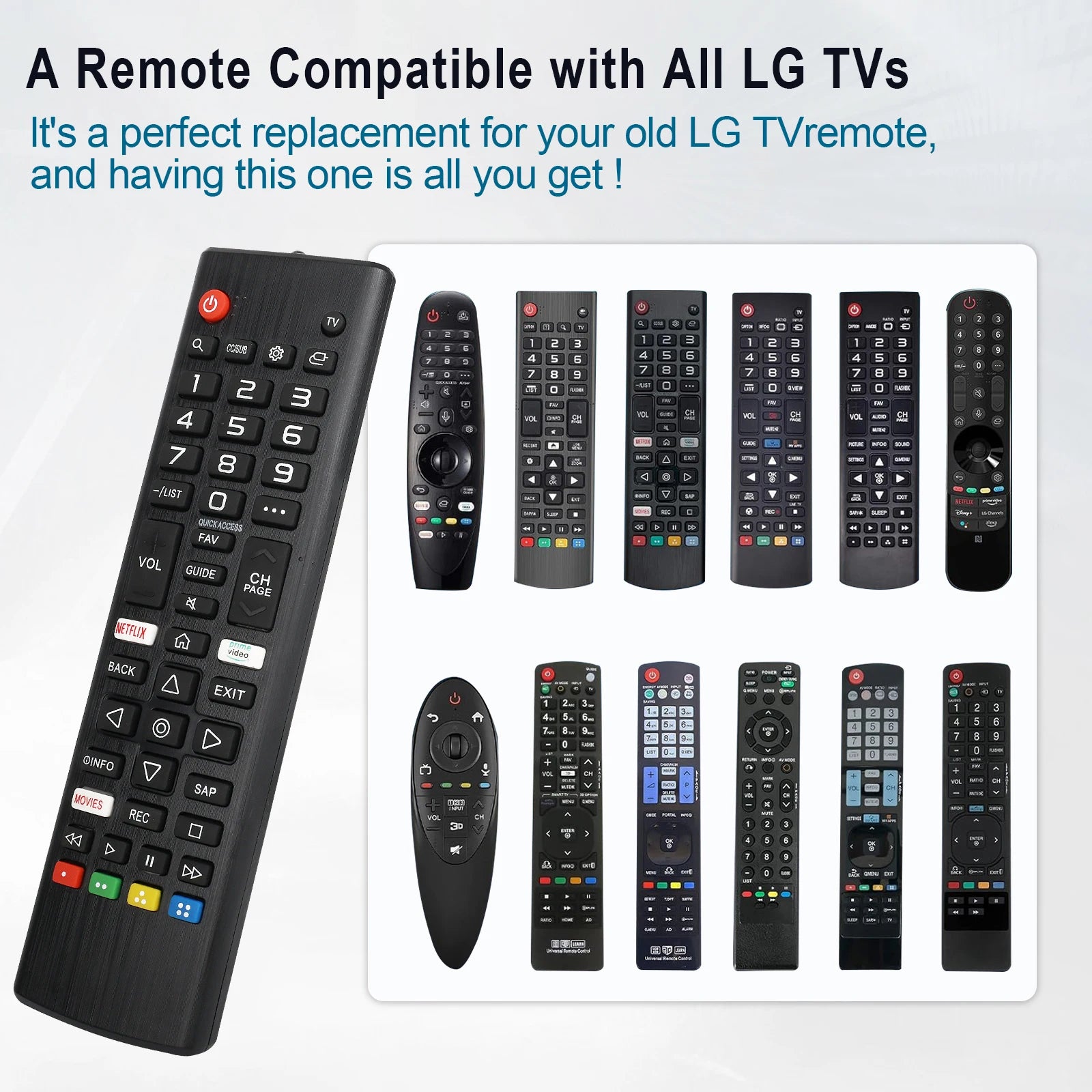3Pcs Universal Remote Control Akb75675304 for Lg Smart Tv Models 32Lm5620Bpua 32Lm570Bpua 32Lm620Bpua 32Lm630B