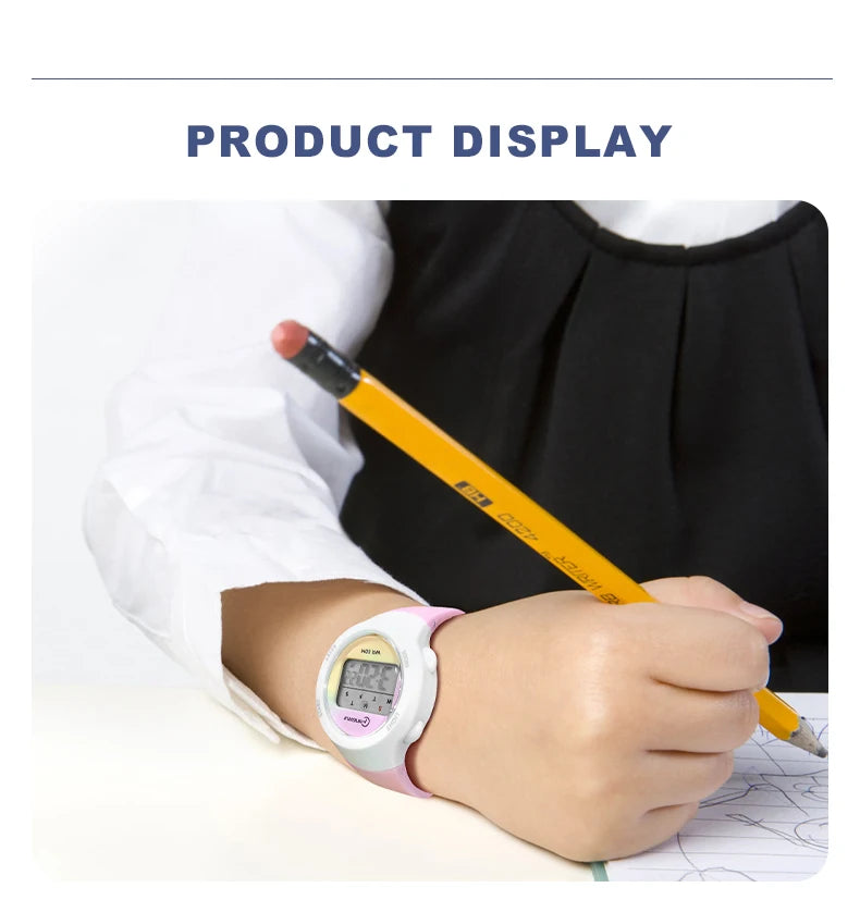 New Boys Girls Watch 30M Waterproof Digital Chidlren Watch Purple LCD Electronic Kids Sport Watches Alarm Clocks Gifts