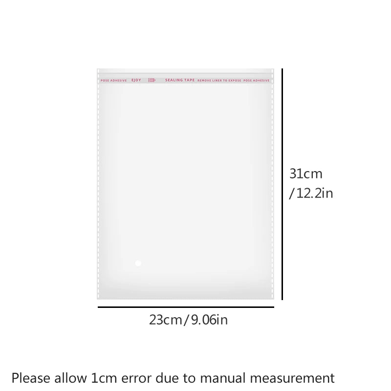 Transparent Storage Bag Groceries Accessories Storage Transparent Visible Plastic Self-adhesive Bag