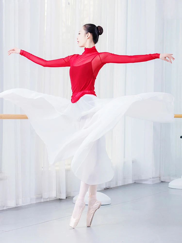 Modern Dance Practice Costume Full-Skirted Ballet Dress Performance Classical Dance Half-Length Dress