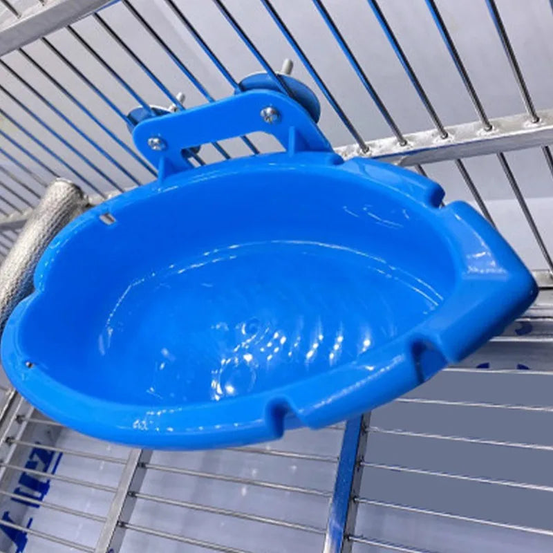 Parrot Bird Bath Shower Supplies Bathtub Bath Basin Multi-function Feeder Plastic Cage Accessories House Hold Accessory