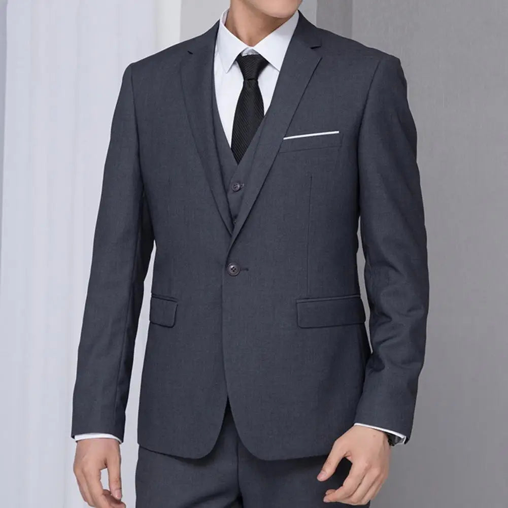 2026 Elegant Men Formal Blazer British Style Professional Work Groom Wedding Dress Best Man Blazer Jacket Blazer For Shirt Tie