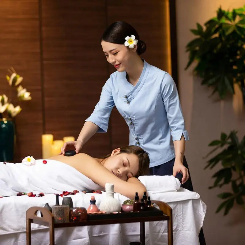 Beauty Salon Beautician Work Clothes Women Suits Health Club Clothes Moxibustion Therapy Center Technician Clothes Cotton Linen