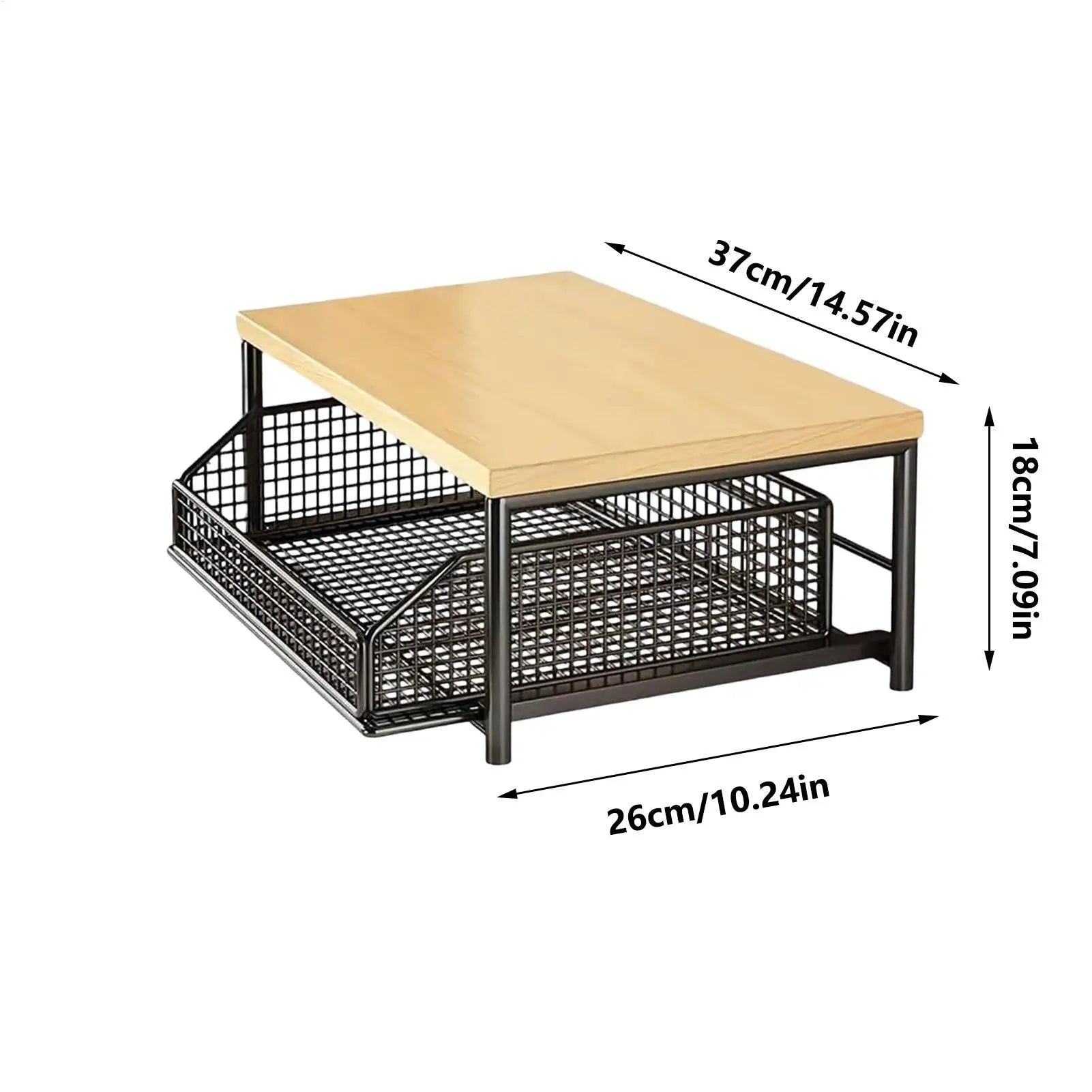 Kitchen Microwave Rack Storage Box Drawer Space Saving Countertop Storage Rack Suitable for Appliances Tableware