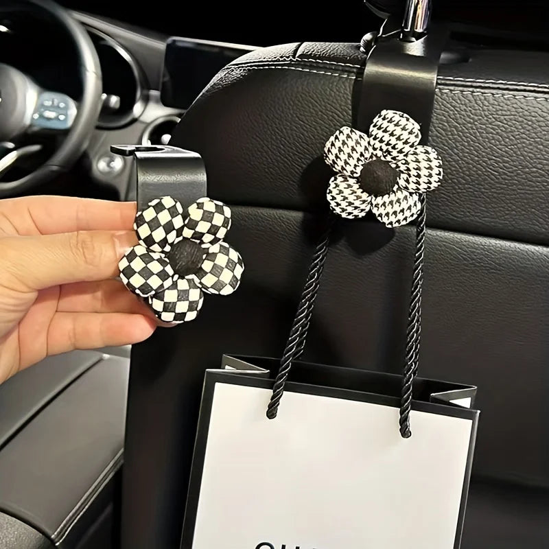 2pcs Car Hooks Seat Back Hook Vehicle Headrest Organizer Storage Hanger Groceries Handbag Women Car Accessories