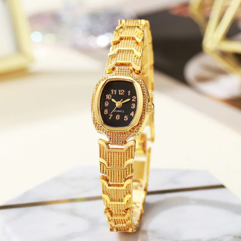 Women's wine barrel watch, fashionable small gold watch, personalized bracelet watch, quartz watch