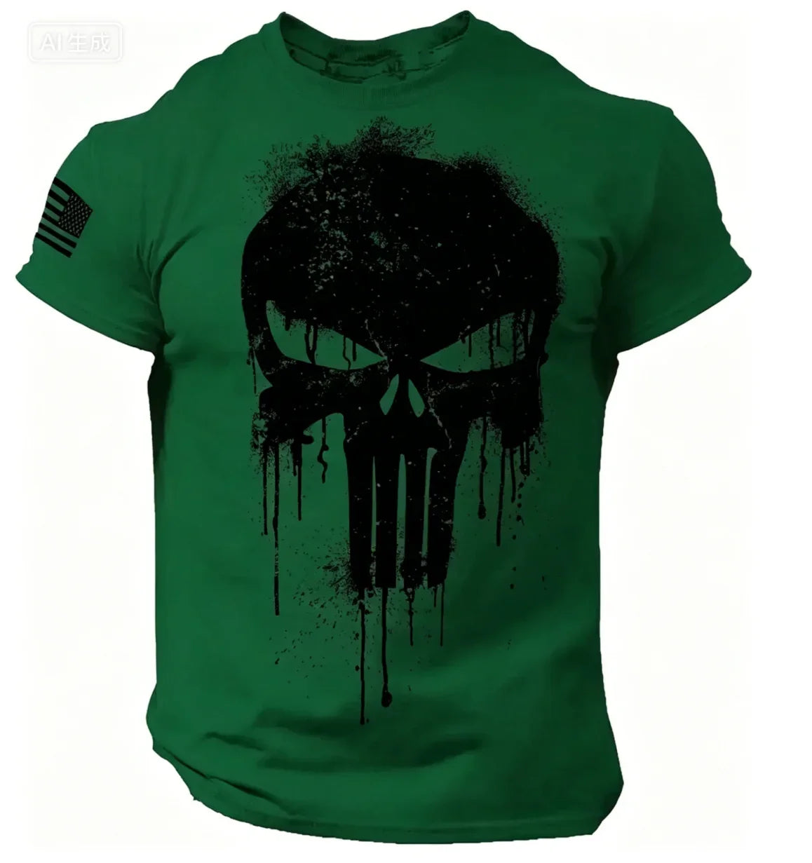 Men's T shirt for men 3D Print Patriotic Dropped T Shirt Oversized Short-Sleeved Sportswear Men Clothing Top Tees