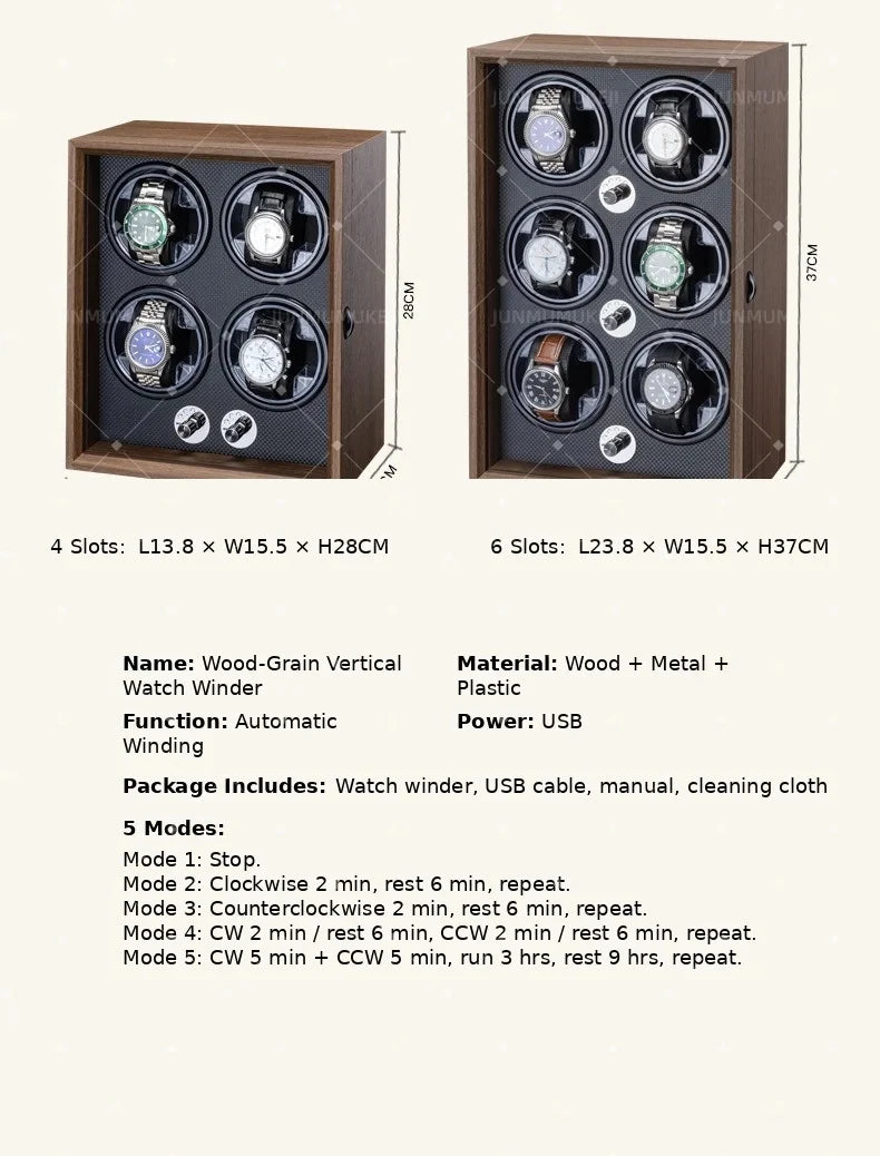 Watch Winders Box for Automatic Watches Usb Power Globally Motor Mechanical Watch Rotate Stand Box Fashion Decoration