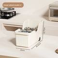 Kitchen Storage Box Household with Wheel Lid Rack Seasoning Sundries Basket Shelf Under Cabinet Sink Diagonal Storage Box