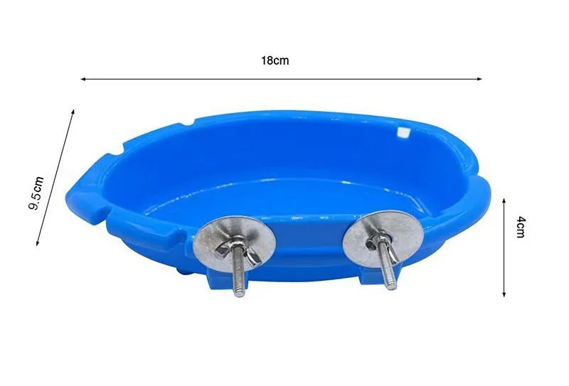 Parrot Bird Bath Shower Supplies Bathtub Bath Basin Multi-function Feeder Plastic Cage Accessories House Hold Accessory