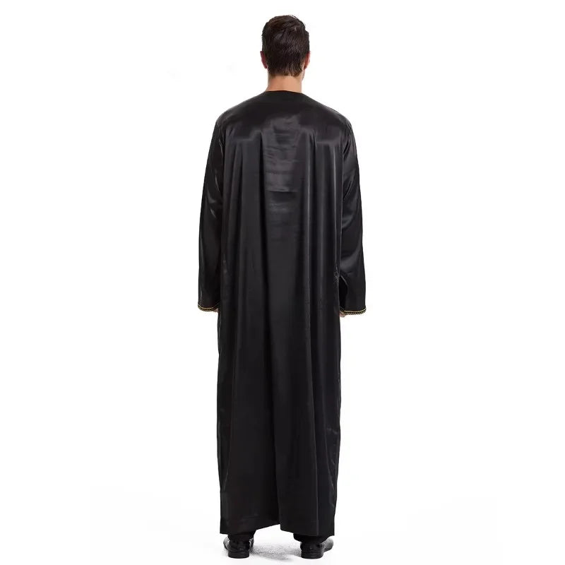 Muslim Men's Eid Al Fitr Dress Men Abaya Islamic Eid Al Fitr 2026 Ramadan Robe Saudi Muslims Wear Dubai Arabian Dress